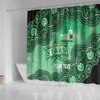 Melbourne Stars NAIDOC Week 2026 Custom Shower Curtain 50 Years Deadly Indigenous Art Glitter Effect