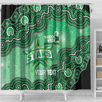 Melbourne Stars NAIDOC Week 2026 Custom Shower Curtain 50 Years Deadly Indigenous Art Glitter Effect
