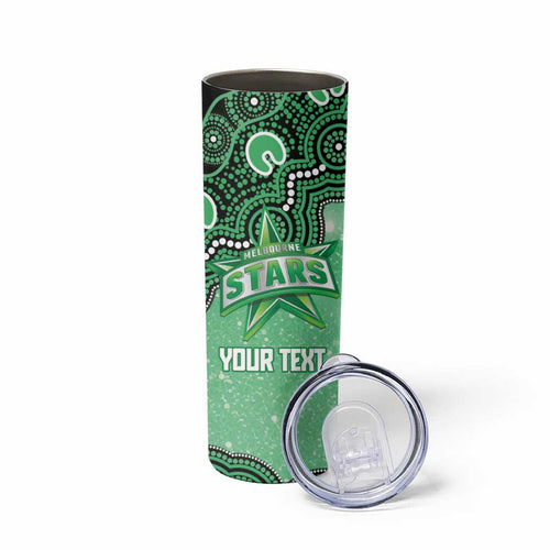 Melbourne Stars NAIDOC Week 2026 Custom Skinny Tumbler 50 Years Deadly Indigenous Art Glitter Effect