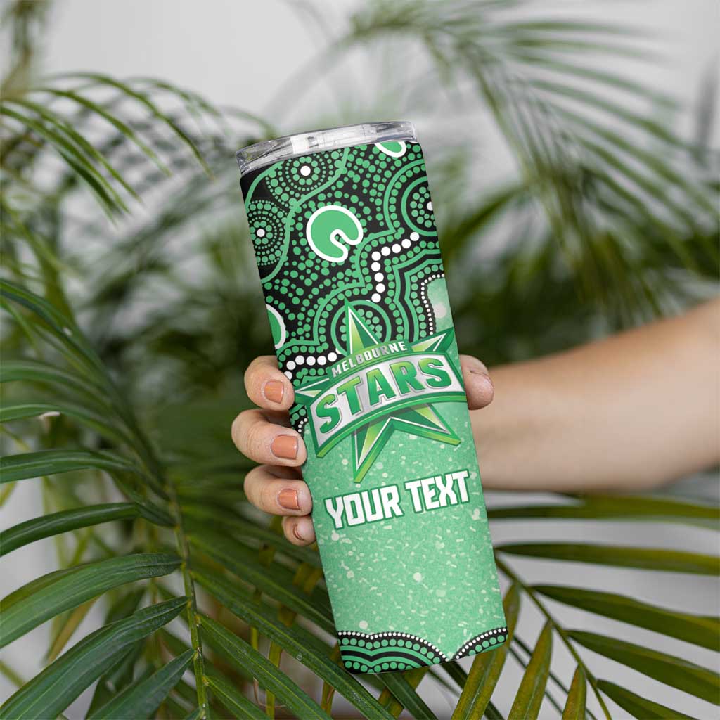 Melbourne Stars NAIDOC Week 2026 Custom Skinny Tumbler 50 Years Deadly Indigenous Art Glitter Effect