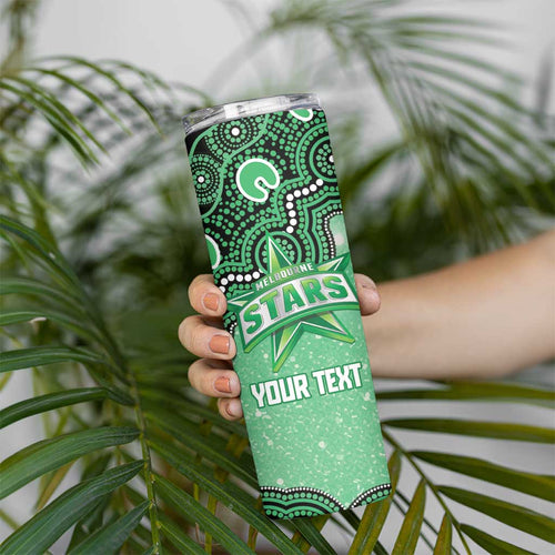 Melbourne Stars NAIDOC Week 2026 Custom Skinny Tumbler 50 Years Deadly Indigenous Art Glitter Effect