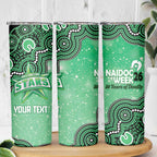 Melbourne Stars NAIDOC Week 2026 Custom Skinny Tumbler 50 Years Deadly Indigenous Art Glitter Effect