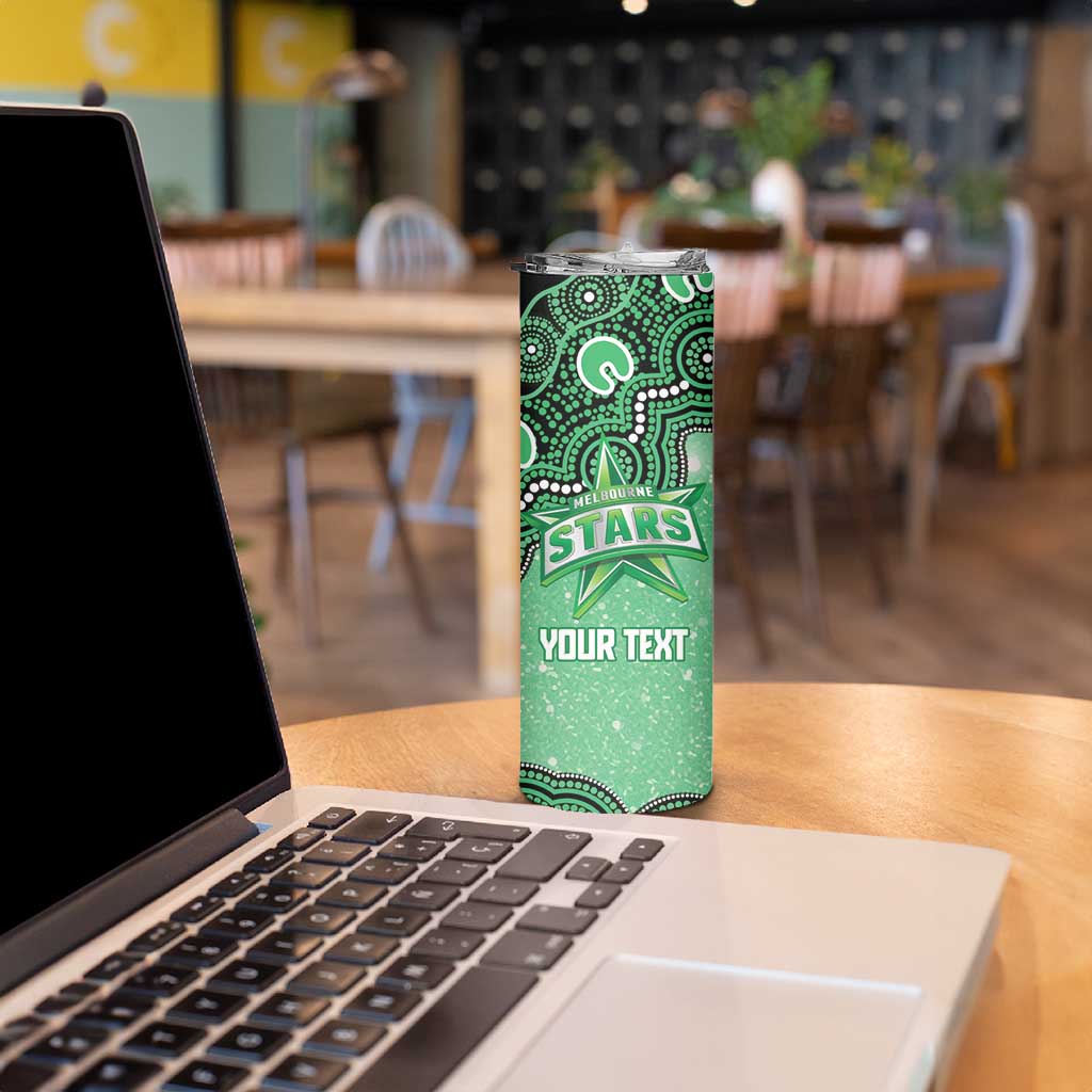 Melbourne Stars NAIDOC Week 2026 Custom Skinny Tumbler 50 Years Deadly Indigenous Art Glitter Effect