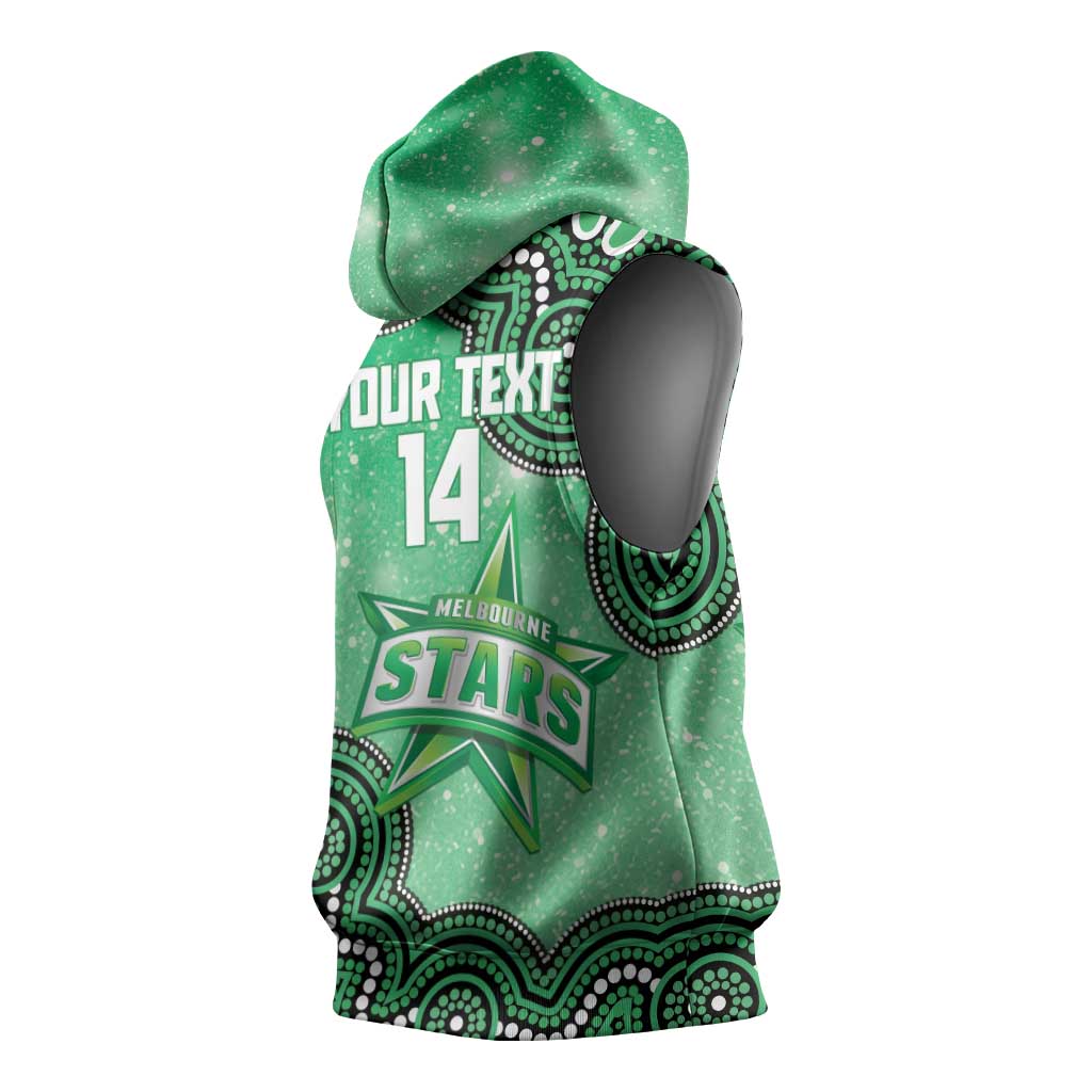 Melbourne Stars NAIDOC Week 2026 Custom Sleeveless Hoodie 50 Years Deadly Indigenous Art Glitter Effect