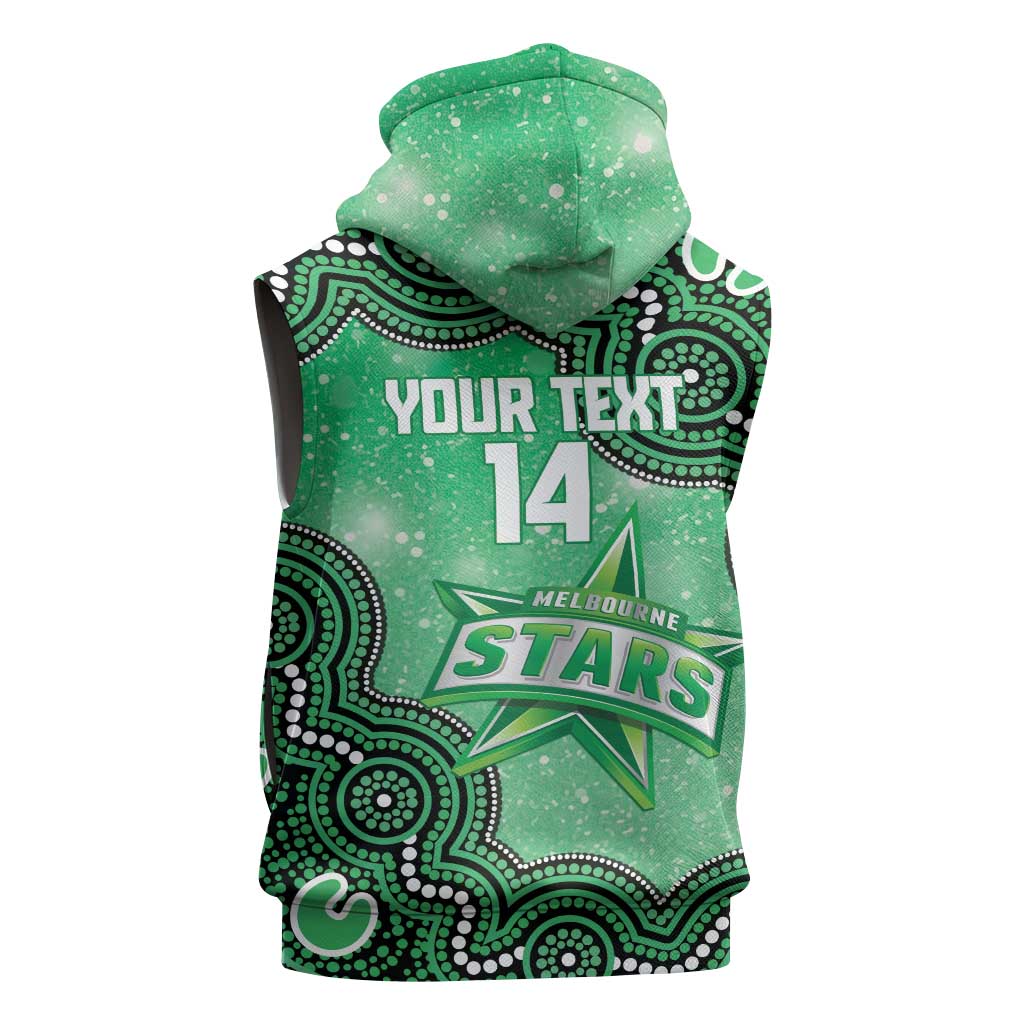 Melbourne Stars NAIDOC Week 2026 Custom Sleeveless Zip Hoodie 50 Years Deadly Indigenous Art Glitter Effect