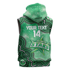 Melbourne Stars NAIDOC Week 2026 Custom Sleeveless Zip Hoodie 50 Years Deadly Indigenous Art Glitter Effect