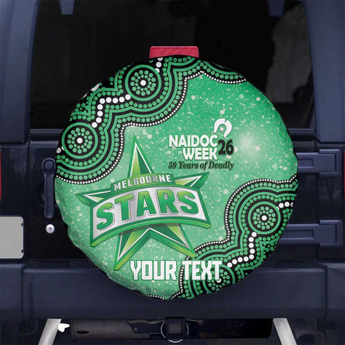 Melbourne Stars NAIDOC Week 2026 Custom Spare Tire Cover 50 Years Deadly Indigenous Art Glitter Effect