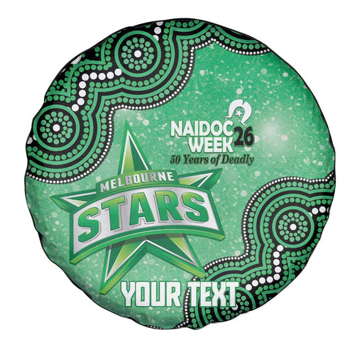 Melbourne Stars NAIDOC Week 2026 Custom Spare Tire Cover 50 Years Deadly Indigenous Art Glitter Effect