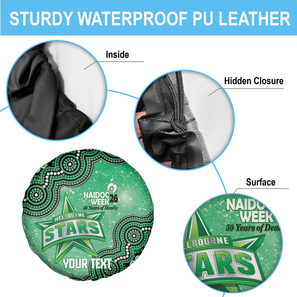 Melbourne Stars NAIDOC Week 2026 Custom Spare Tire Cover 50 Years Deadly Indigenous Art Glitter Effect