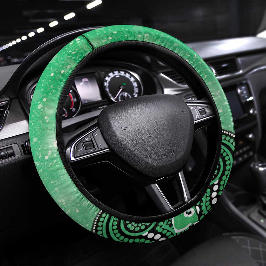Melbourne Stars NAIDOC Week 2026 Steering Wheel Cover 50 Years Deadly Indigenous Art Glitter Effect