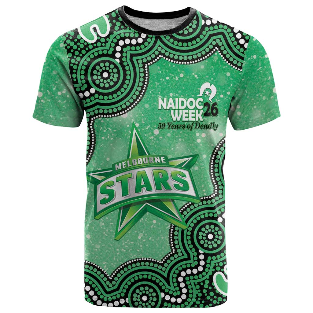 Melbourne Stars NAIDOC Week 2026 Custom T Shirt 50 Years Deadly Indigenous Art Glitter Effect