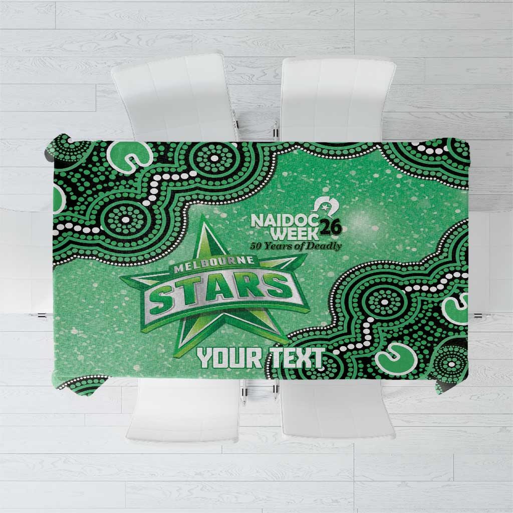 Melbourne Stars NAIDOC Week 2026 Custom Tablecloth 50 Years Deadly Indigenous Art Glitter Effect