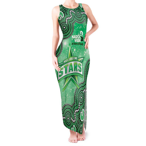 Melbourne Stars NAIDOC Week 2026 Custom Tank Maxi Dress 50 Years Deadly Indigenous Art Glitter Effect