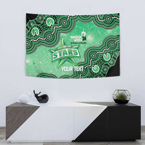 Melbourne Stars NAIDOC Week 2026 Custom Tapestry 50 Years Deadly Indigenous Art Glitter Effect