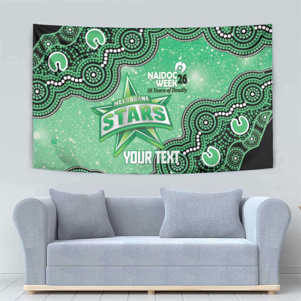 Melbourne Stars NAIDOC Week 2026 Custom Tapestry 50 Years Deadly Indigenous Art Glitter Effect