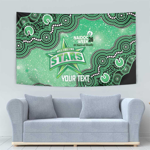 Melbourne Stars NAIDOC Week 2026 Custom Tapestry 50 Years Deadly Indigenous Art Glitter Effect