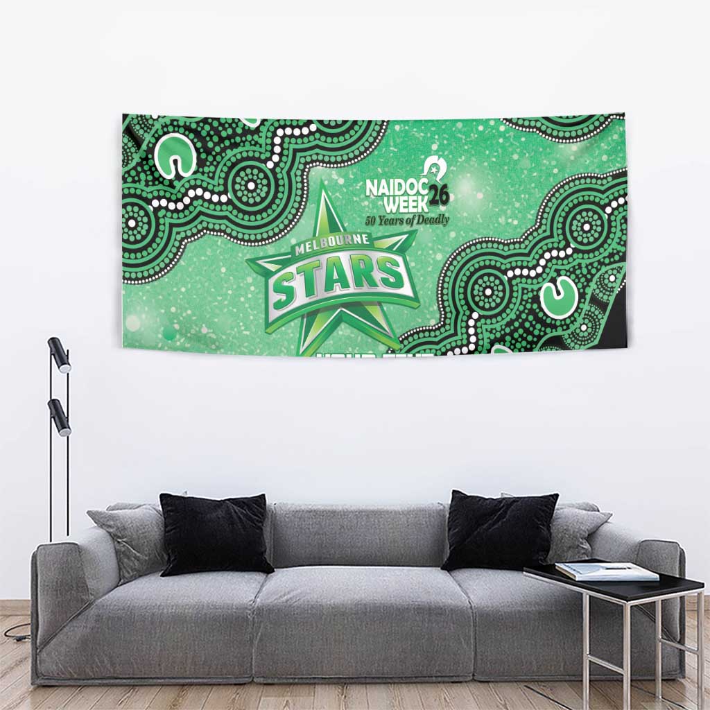 Melbourne Stars NAIDOC Week 2026 Custom Tapestry 50 Years Deadly Indigenous Art Glitter Effect