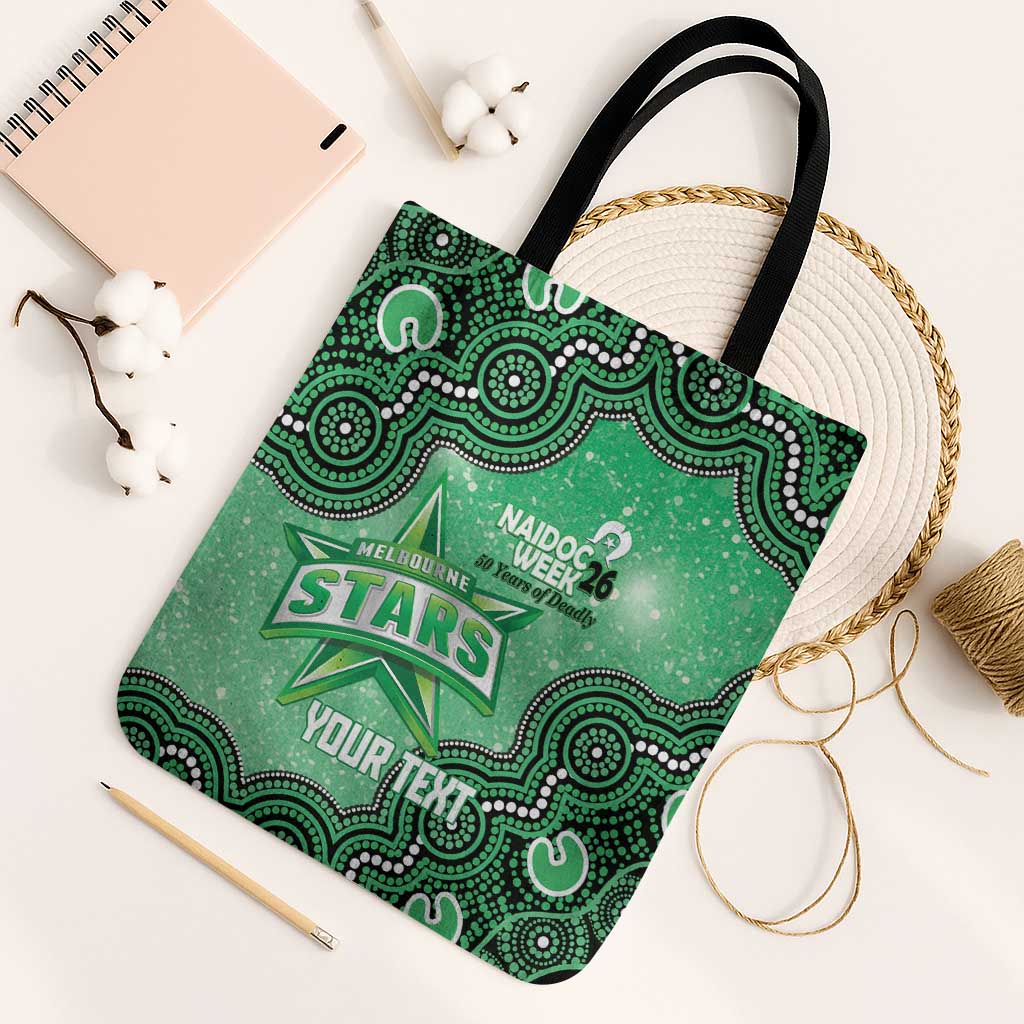 Melbourne Stars NAIDOC Week 2026 Custom Tote Bag 50 Years Deadly Indigenous Art Glitter Effect