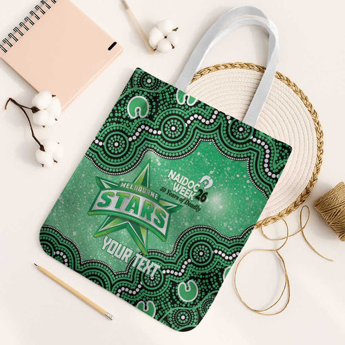 Melbourne Stars NAIDOC Week 2026 Custom Tote Bag 50 Years Deadly Indigenous Art Glitter Effect