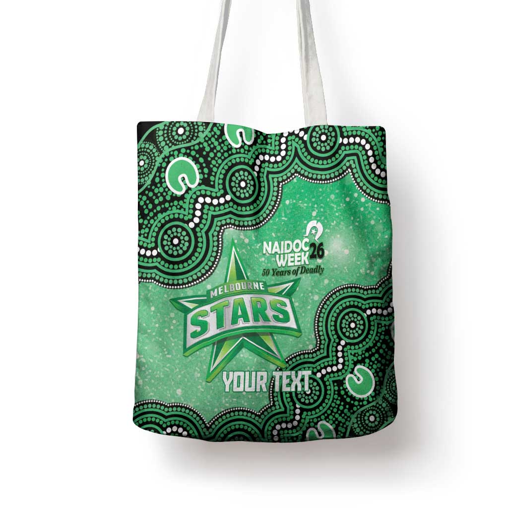 Melbourne Stars NAIDOC Week 2026 Custom Tote Bag 50 Years Deadly Indigenous Art Glitter Effect