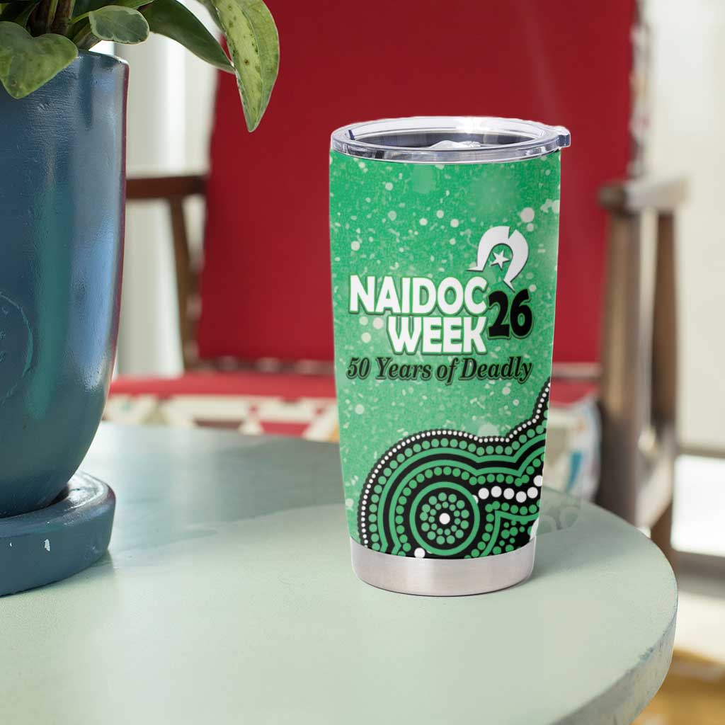 Melbourne Stars NAIDOC Week 2026 Custom Tumbler Cup 50 Years Deadly Indigenous Art Glitter Effect