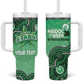Melbourne Stars NAIDOC Week 2026 Custom Tumbler With Handle 50 Years Deadly Indigenous Art Glitter Effect