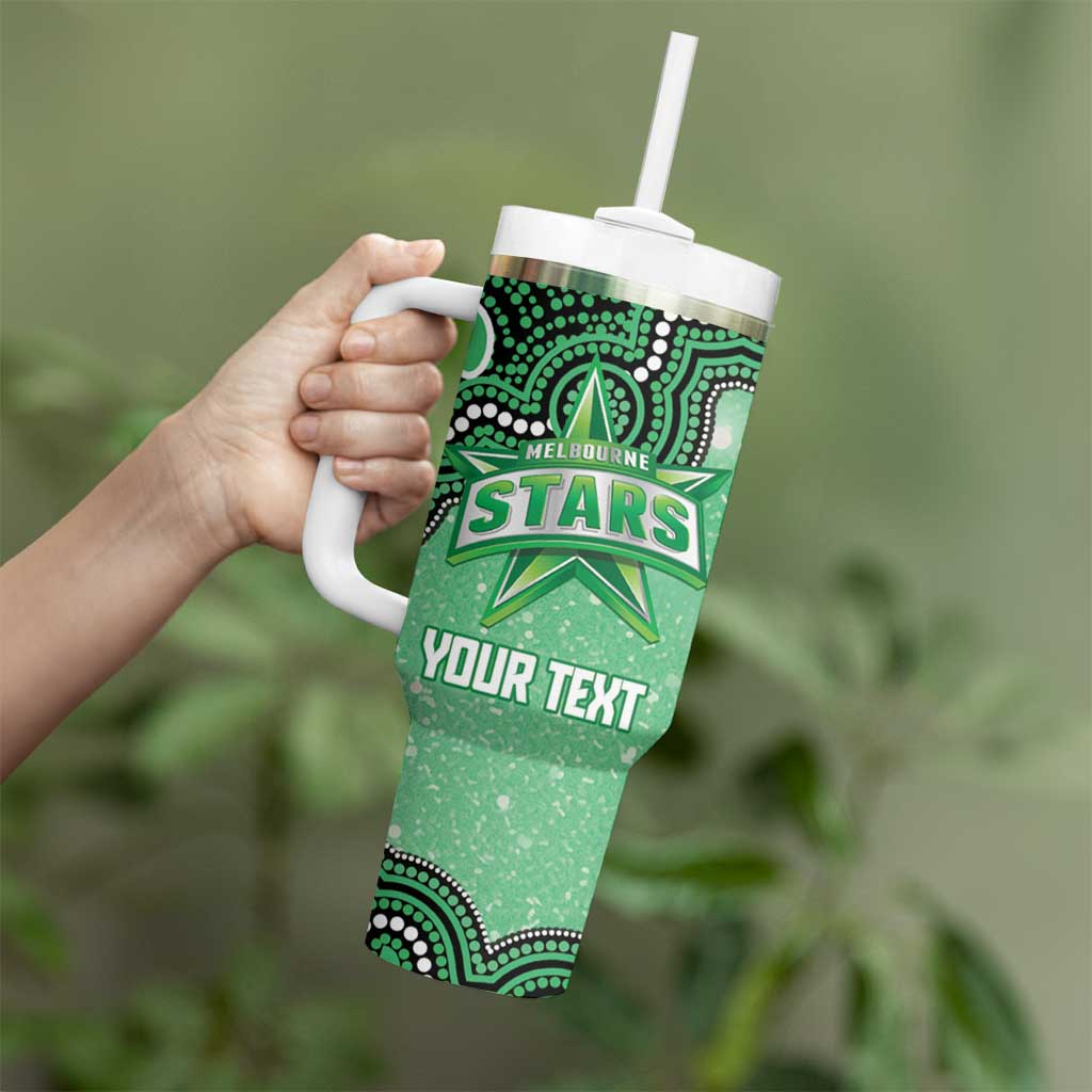 Melbourne Stars NAIDOC Week 2026 Custom Tumbler With Handle 50 Years Deadly Indigenous Art Glitter Effect