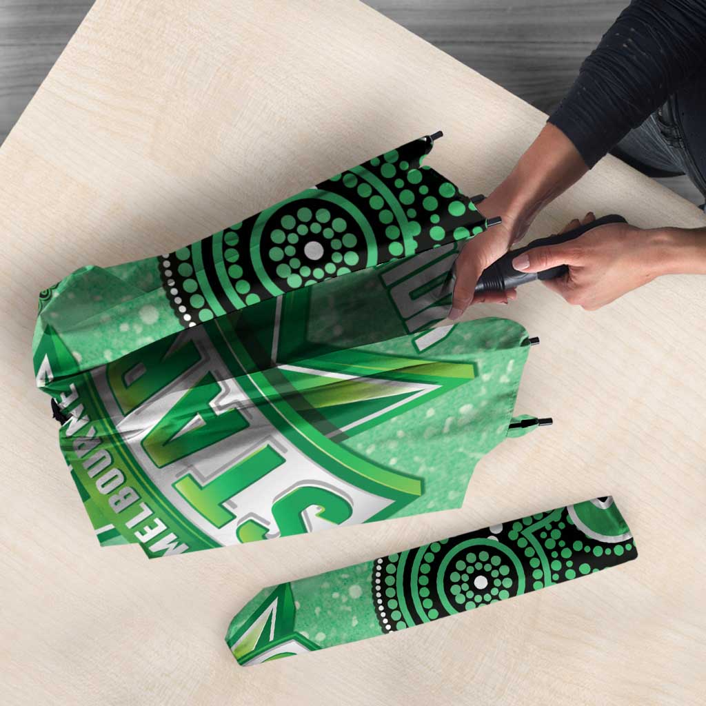 Melbourne Stars NAIDOC Week 2026 Custom Umbrella 50 Years Deadly Indigenous Art Glitter Effect