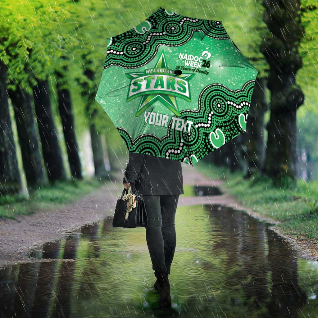 Melbourne Stars NAIDOC Week 2026 Custom Umbrella 50 Years Deadly Indigenous Art Glitter Effect