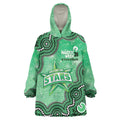 Melbourne Stars NAIDOC Week 2026 Custom Wearable Blanket Hoodie 50 Years Deadly Indigenous Art Glitter Effect
