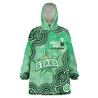 Melbourne Stars NAIDOC Week 2026 Custom Wearable Blanket Hoodie 50 Years Deadly Indigenous Art Glitter Effect
