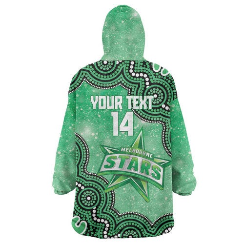 Melbourne Stars NAIDOC Week 2026 Custom Wearable Blanket Hoodie 50 Years Deadly Indigenous Art Glitter Effect