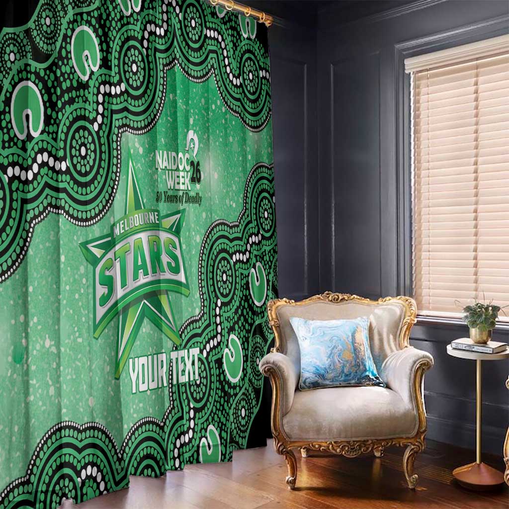 Melbourne Stars NAIDOC Week 2026 Custom Window Curtain 50 Years Deadly Indigenous Art Glitter Effect