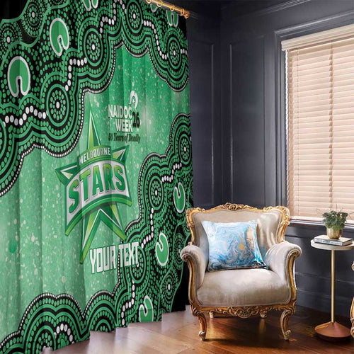 Melbourne Stars NAIDOC Week 2026 Custom Window Curtain 50 Years Deadly Indigenous Art Glitter Effect