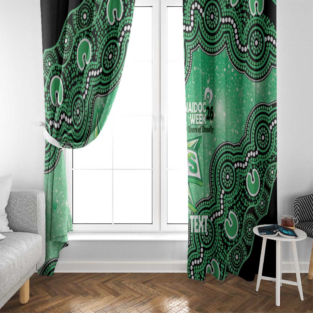 Melbourne Stars NAIDOC Week 2026 Custom Window Curtain 50 Years Deadly Indigenous Art Glitter Effect