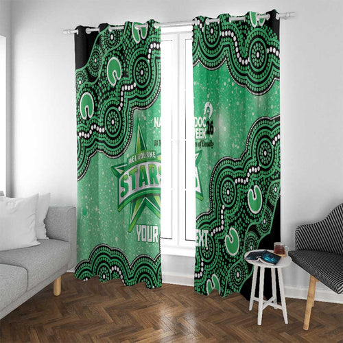 Melbourne Stars NAIDOC Week 2026 Custom Window Curtain 50 Years Deadly Indigenous Art Glitter Effect