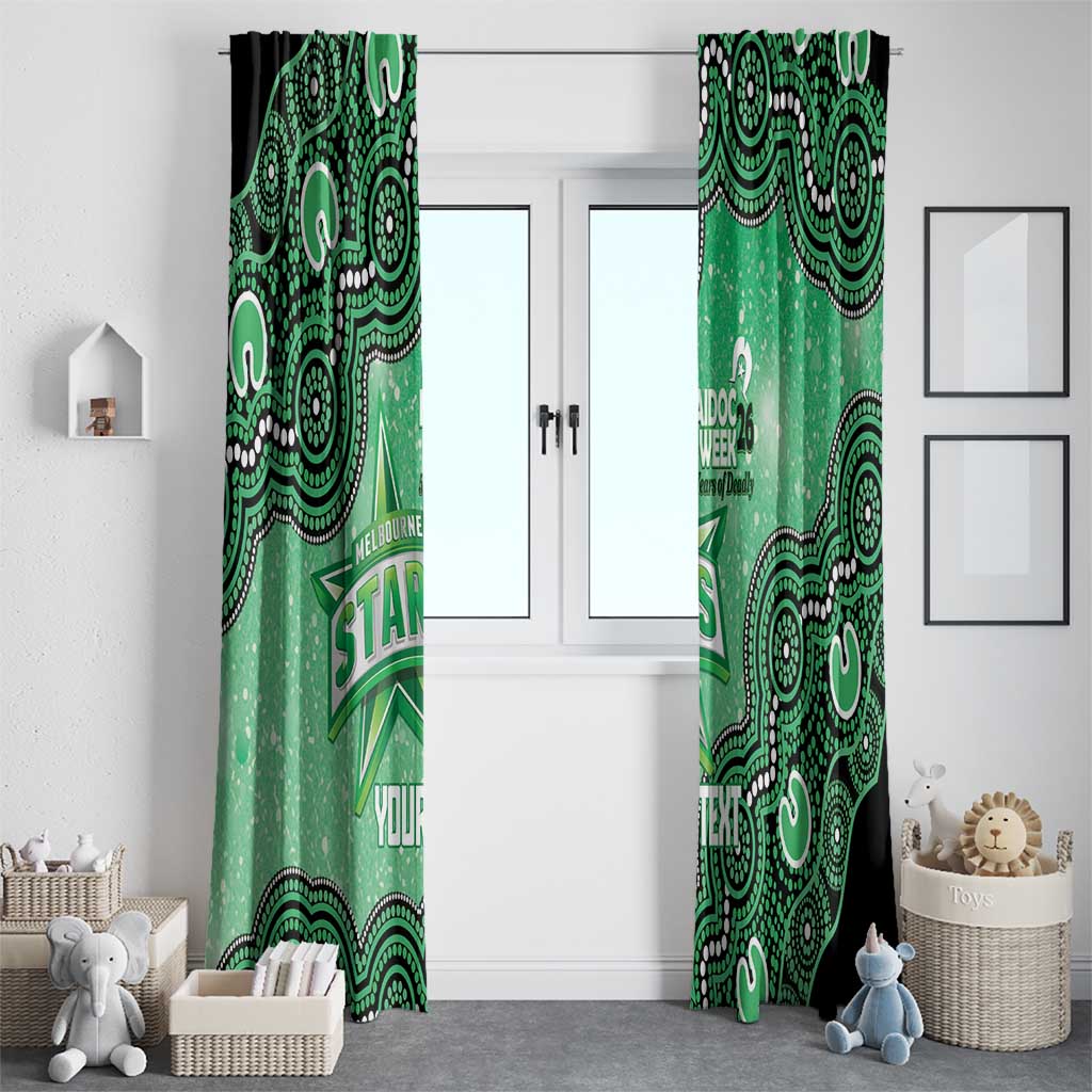 Melbourne Stars NAIDOC Week 2026 Custom Window Curtain 50 Years Deadly Indigenous Art Glitter Effect