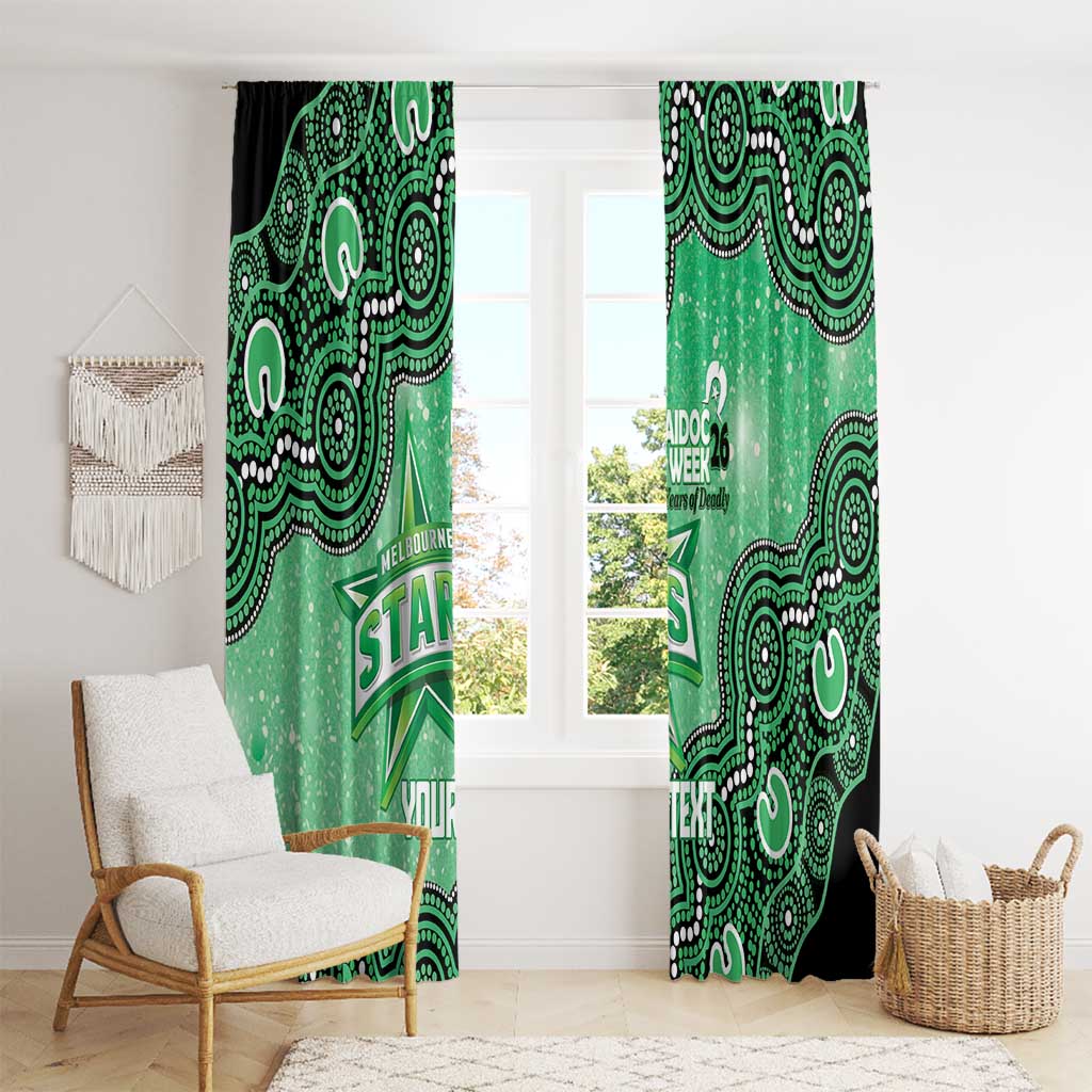 Melbourne Stars NAIDOC Week 2026 Custom Window Curtain 50 Years Deadly Indigenous Art Glitter Effect