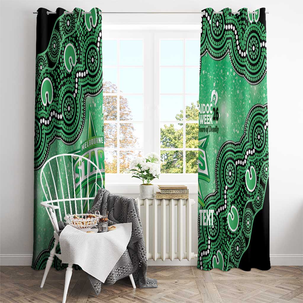 Melbourne Stars NAIDOC Week 2026 Custom Window Curtain 50 Years Deadly Indigenous Art Glitter Effect