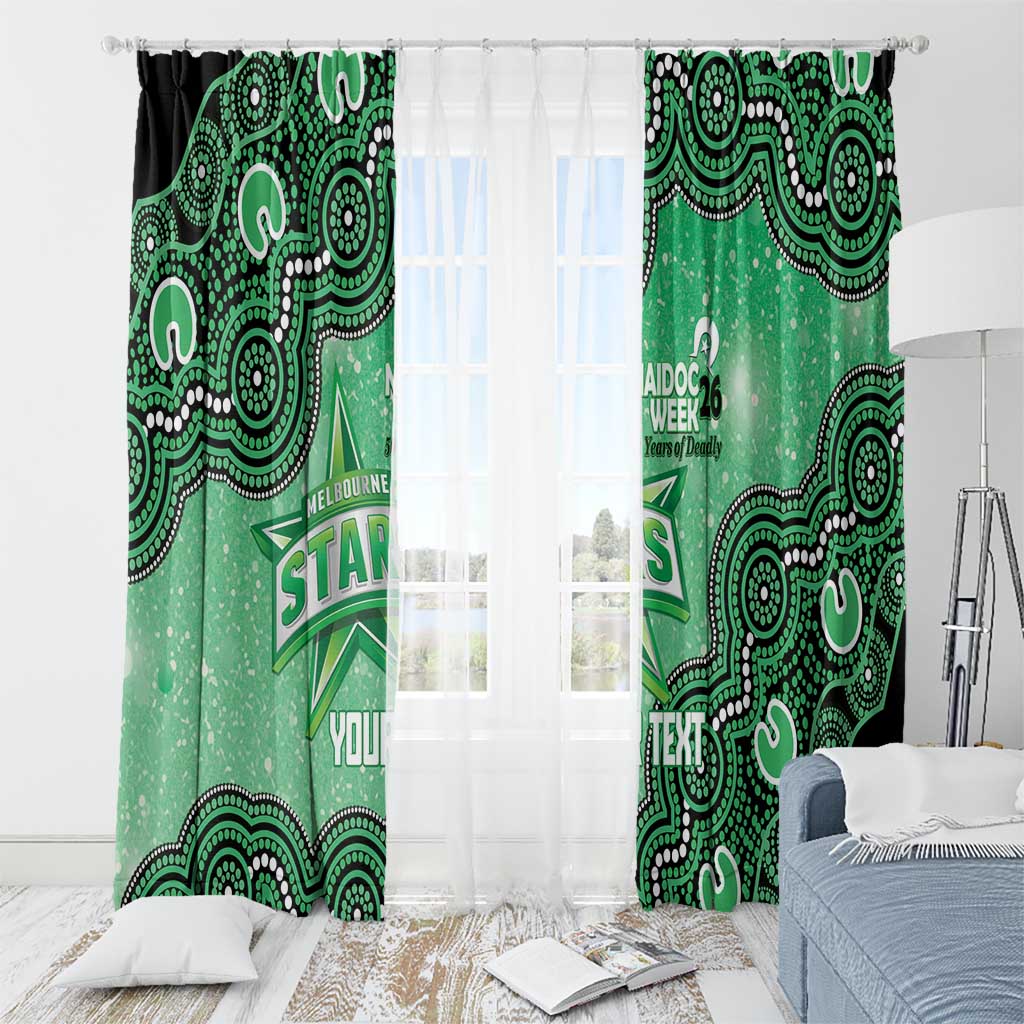 Melbourne Stars NAIDOC Week 2026 Custom Window Curtain 50 Years Deadly Indigenous Art Glitter Effect