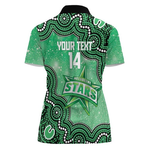 Melbourne Stars NAIDOC Week 2026 Custom Women Polo Shirt 50 Years Deadly Indigenous Art Glitter Effect