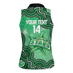 Melbourne Stars NAIDOC Week 2026 Custom Women Sleeveless Polo Shirt 50 Years Deadly Indigenous Art Glitter Effect