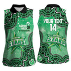 Melbourne Stars NAIDOC Week 2026 Custom Women Sleeveless Polo Shirt 50 Years Deadly Indigenous Art Glitter Effect