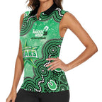 Melbourne Stars NAIDOC Week 2026 Custom Women Sleeveless Polo Shirt 50 Years Deadly Indigenous Art Glitter Effect