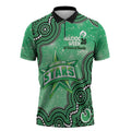 Melbourne Stars NAIDOC Week 2026 Custom Zipper Polo Shirt 50 Years Deadly Indigenous Art Glitter Effect