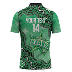 Melbourne Stars NAIDOC Week 2026 Custom Zipper Polo Shirt 50 Years Deadly Indigenous Art Glitter Effect