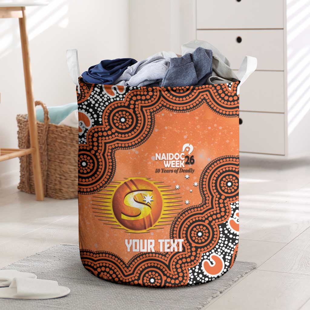 Perth Scorchers NAIDOC Week 2026 Custom Laundry Basket 50 Years Deadly Indigenous Art Glitter Effect