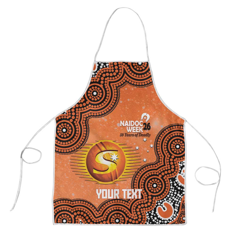 Perth Scorchers NAIDOC Week 2026 Custom Apron 50 Years Deadly Indigenous Art Glitter Effect
