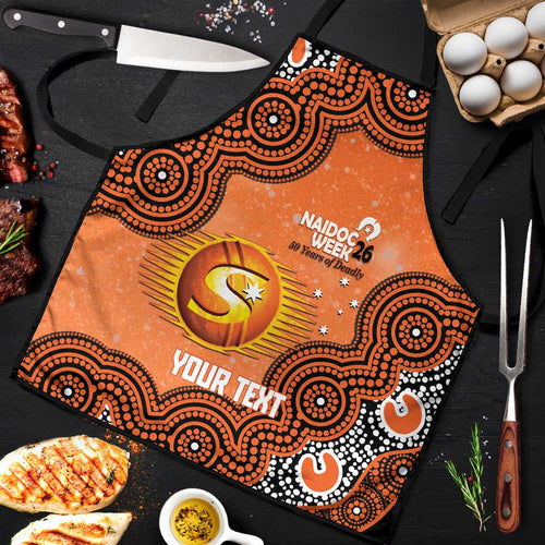 Perth Scorchers NAIDOC Week 2026 Custom Apron 50 Years Deadly Indigenous Art Glitter Effect