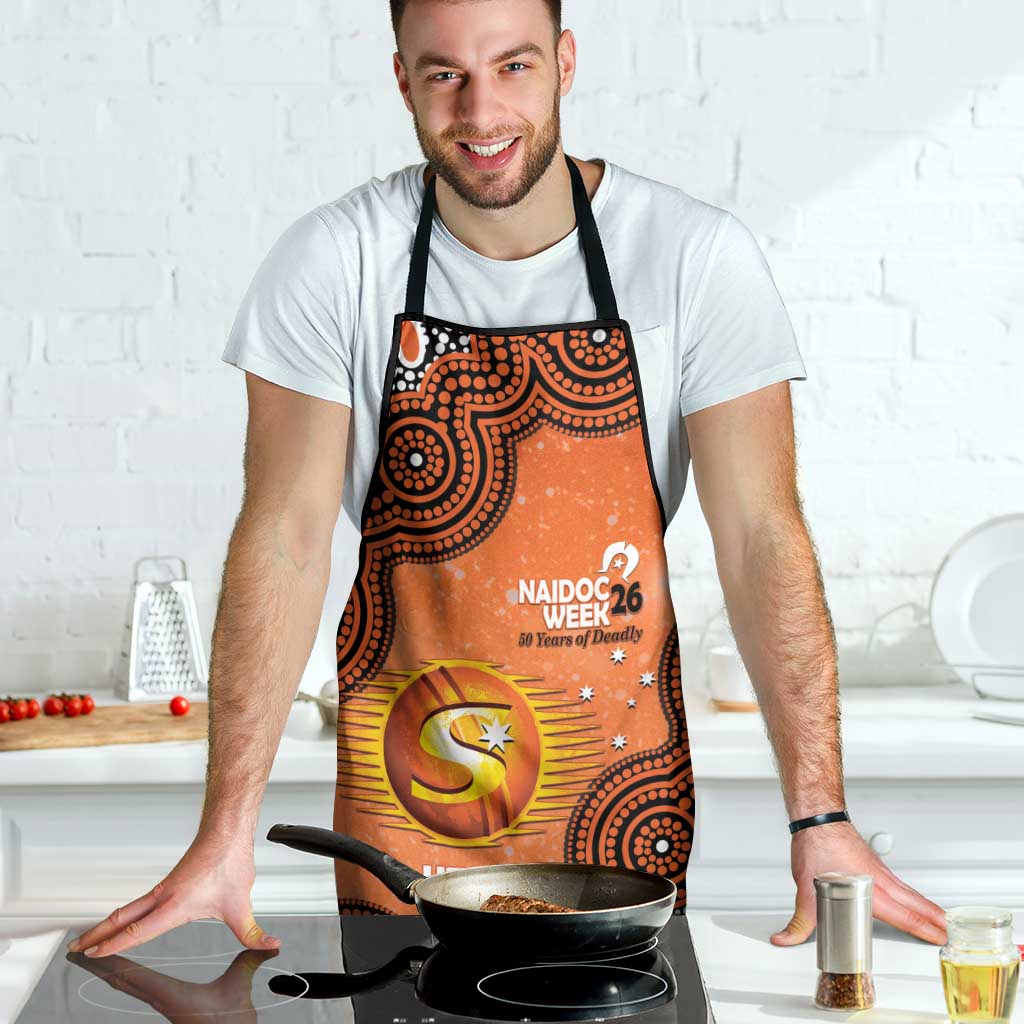Perth Scorchers NAIDOC Week 2026 Custom Apron 50 Years Deadly Indigenous Art Glitter Effect